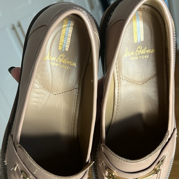 🛍️Sam Edelman Laurs Lug Sole Chunky Loafer Beige Maple Sugar Size 11 - Picture 9 of 12